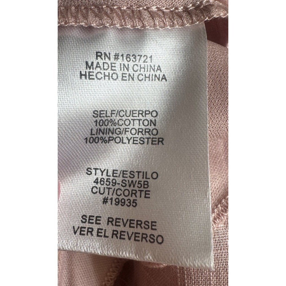 City Studio 100% Cotton Mini Dress- Mauve Light Rose Pink- Crochet Trim- Sz 10 - Picture 6 of 7